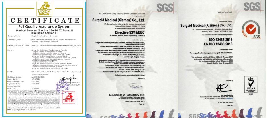 CE and ISO certification
